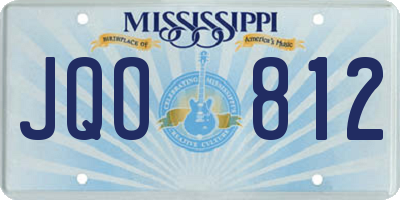 MS license plate JQO812