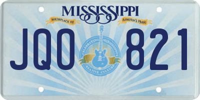 MS license plate JQO821