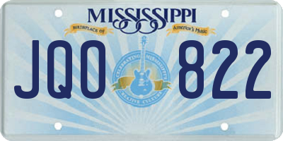 MS license plate JQO822