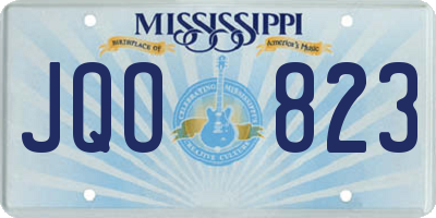 MS license plate JQO823