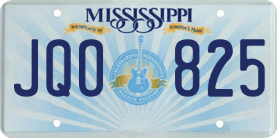 MS license plate JQO825
