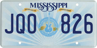 MS license plate JQO826