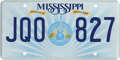 MS license plate JQO827