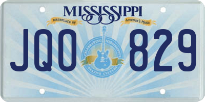 MS license plate JQO829