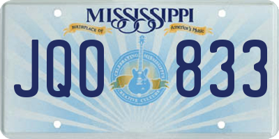 MS license plate JQO833