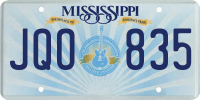 MS license plate JQO835