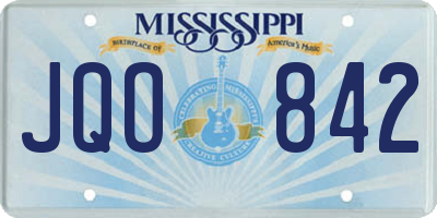 MS license plate JQO842