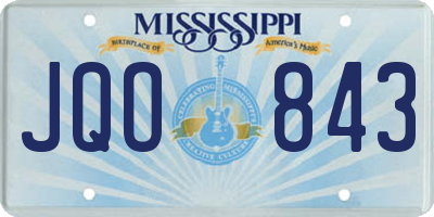 MS license plate JQO843
