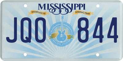 MS license plate JQO844