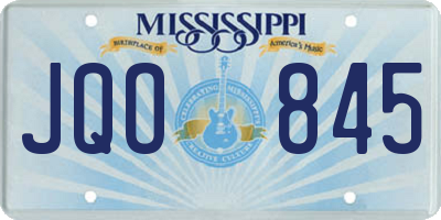 MS license plate JQO845