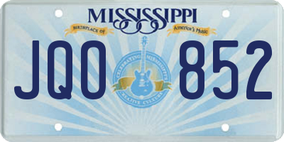 MS license plate JQO852