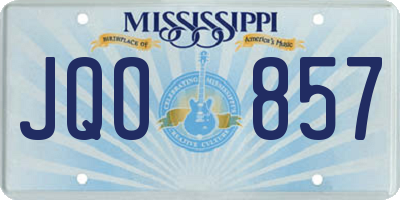 MS license plate JQO857