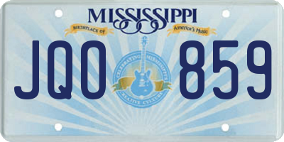 MS license plate JQO859