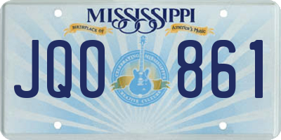 MS license plate JQO861