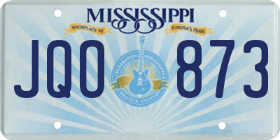 MS license plate JQO873