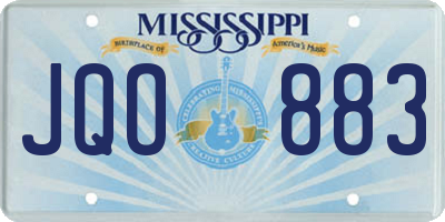 MS license plate JQO883