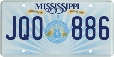MS license plate JQO886