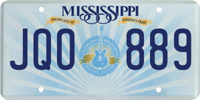MS license plate JQO889