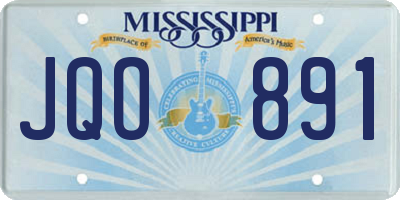 MS license plate JQO891