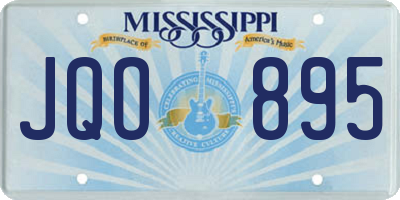 MS license plate JQO895