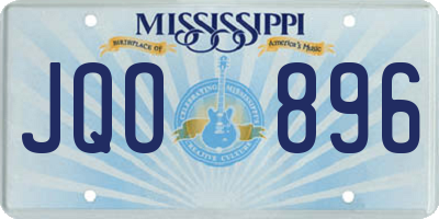 MS license plate JQO896