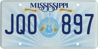 MS license plate JQO897