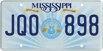 MS license plate JQO898