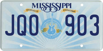 MS license plate JQO903