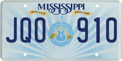 MS license plate JQO910