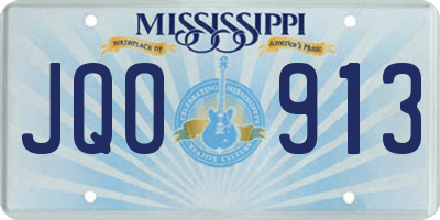 MS license plate JQO913