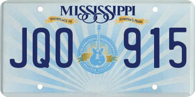 MS license plate JQO915