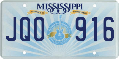 MS license plate JQO916