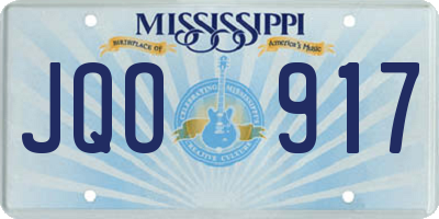 MS license plate JQO917