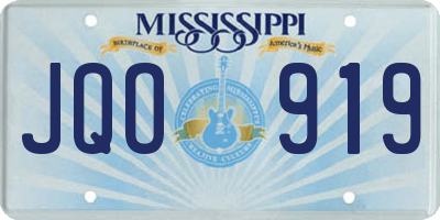 MS license plate JQO919