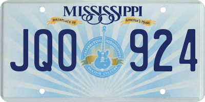 MS license plate JQO924