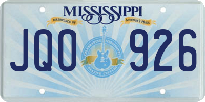 MS license plate JQO926