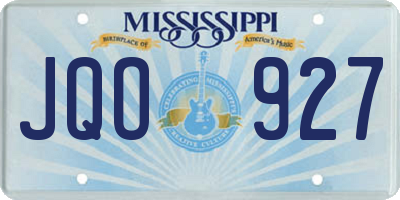 MS license plate JQO927