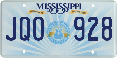 MS license plate JQO928