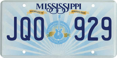 MS license plate JQO929
