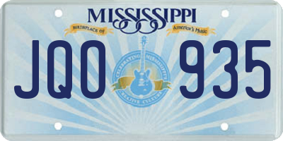 MS license plate JQO935