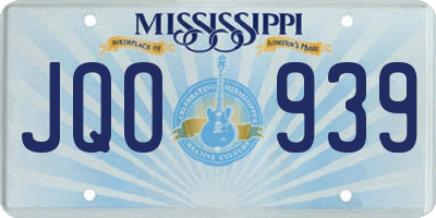 MS license plate JQO939