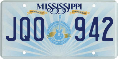 MS license plate JQO942