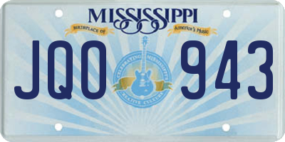 MS license plate JQO943