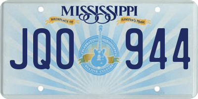 MS license plate JQO944
