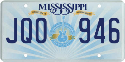 MS license plate JQO946