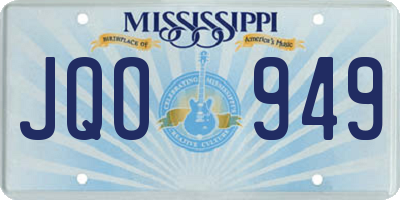 MS license plate JQO949