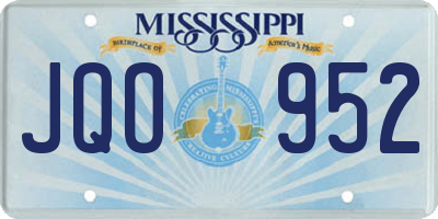MS license plate JQO952