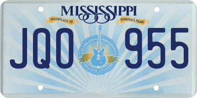 MS license plate JQO955