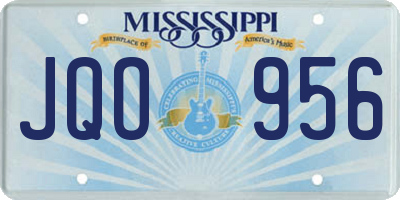 MS license plate JQO956
