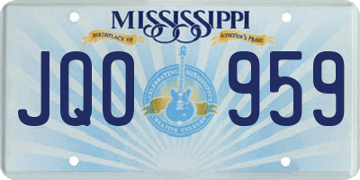 MS license plate JQO959